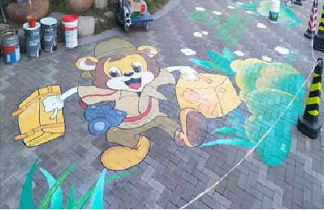 沛县夏季画地面彩绘会遇到的问题