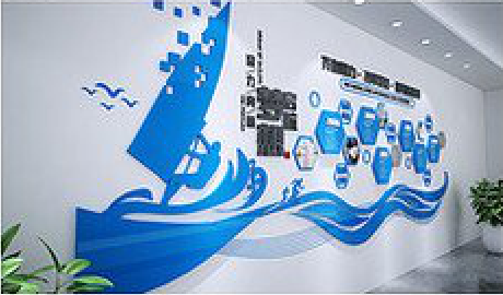 沛县海浪主题文化墙如何设计？