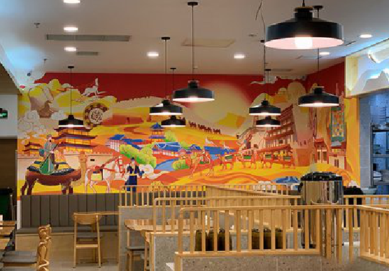 沛县商业空间彩绘介绍。