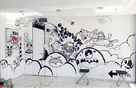 沛县手绘墙并非传统涂鸦。